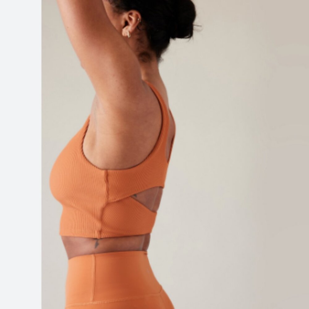 Athleta RIB CUT OUT LONGLINE BRA